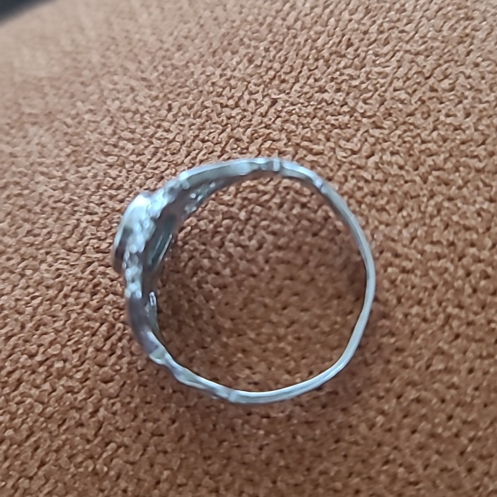 Sterling Silver Ring with Turquoise Blue Stone Size 9 - Picture 8 of 8